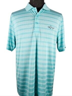 Greg Norman For Tasso Elba Men's Aqua Polo Casual Sporr Size L
